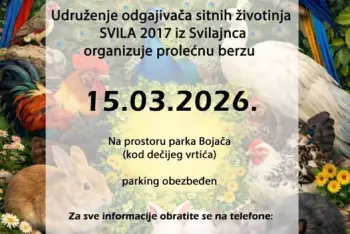 Berza sitnih životinja Svilajnac 2026