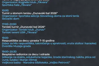 Program Dunavski bal Bačka Palanka 2026