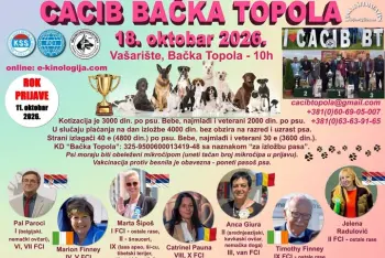 Program Izložba pasa Bačka Topola 2026