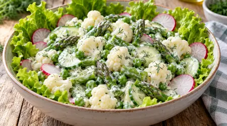 Salata od graška i povrća sa majonezom - recept