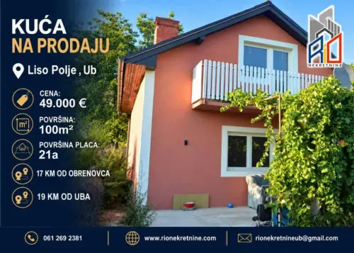 Na prodaju useljive 2 kuće u Liso Polju kod Uba – oglas, Novi Sad